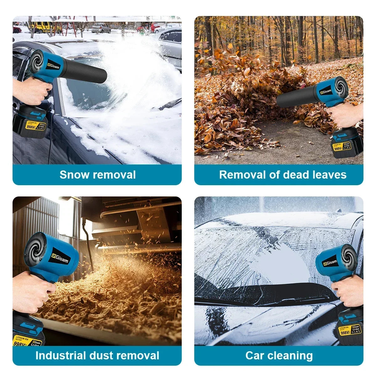 Gisam 400M/S 3000W High Power Brushless Turbo Fan Elektrische Luchtblazer Jet Fan Sneeuw Blad Stof Gereedschap voor Makita Accu Pin