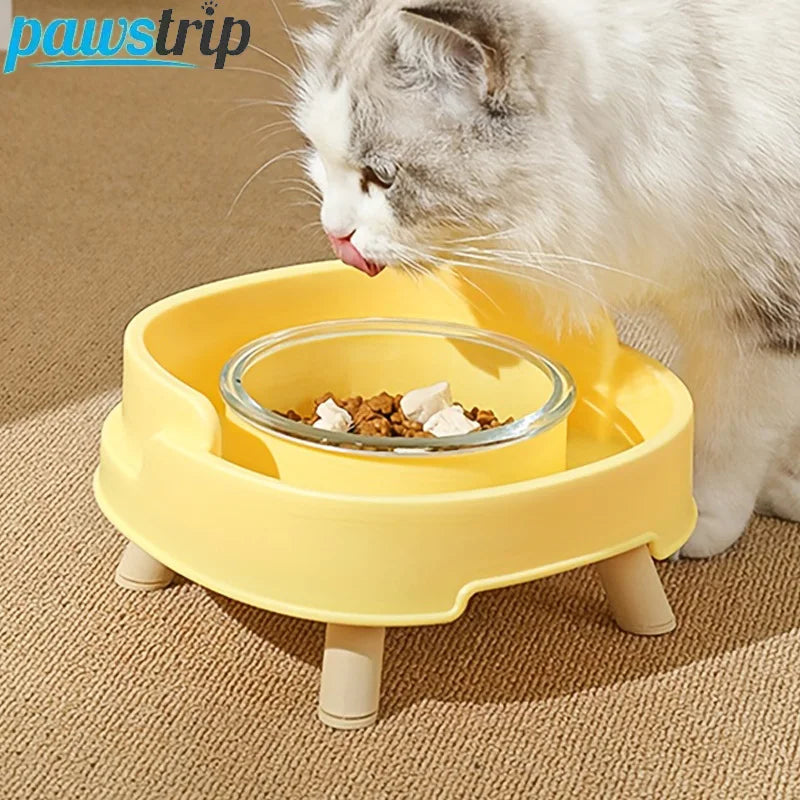 Raised Cat Food Bowl Non-Slip Pet Neck Protection Bowl for Cats Small Dogs Spill-proof Kitten Feeder Bowl Cat Accessories