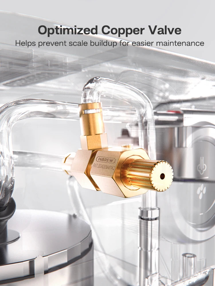 HiBREW 20Bar Halfautomatische Espressomachine Temperatuur instelbaar Koud/Warm Superdun Koffiezetapparaat Cappuccino H10B