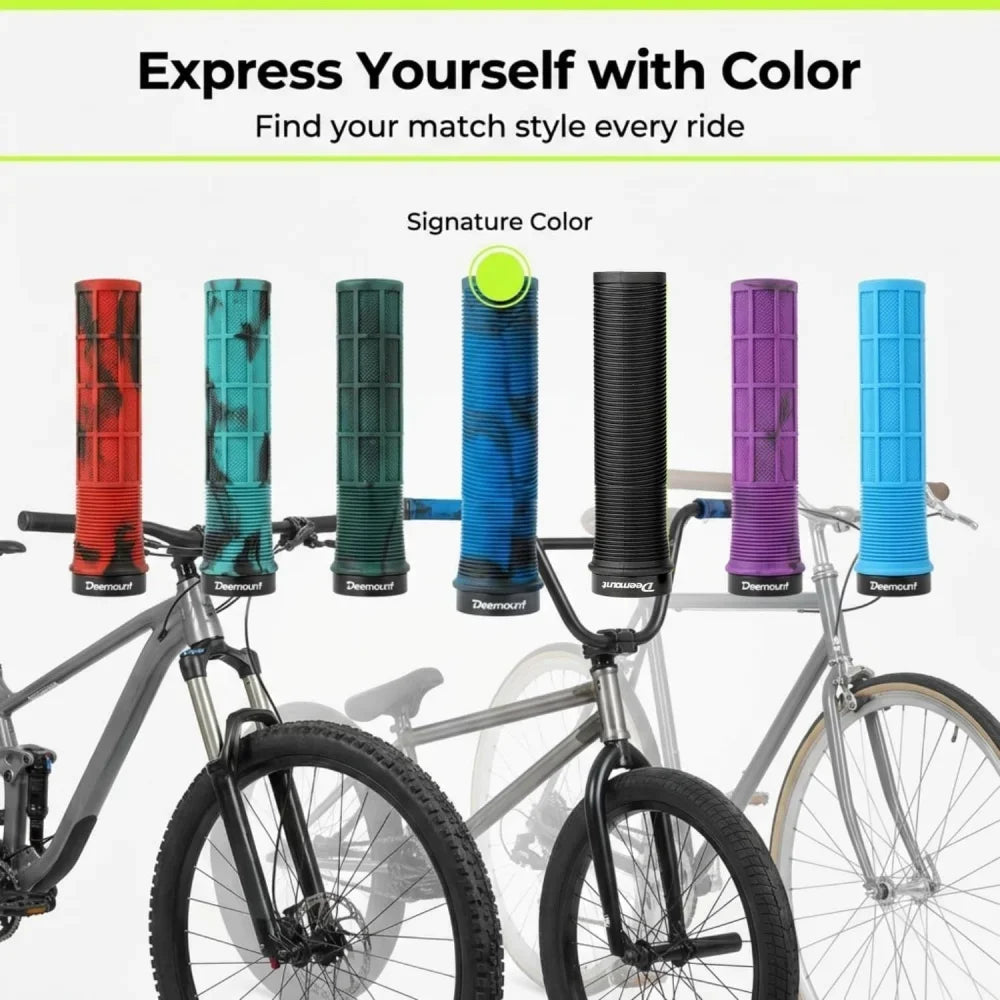MTB Bicycle Handlebar Grips Rubber Anti-Skid Bike Grips Lock On Road Mountain Handle End Grips MTB Cuffs Bike Accessories