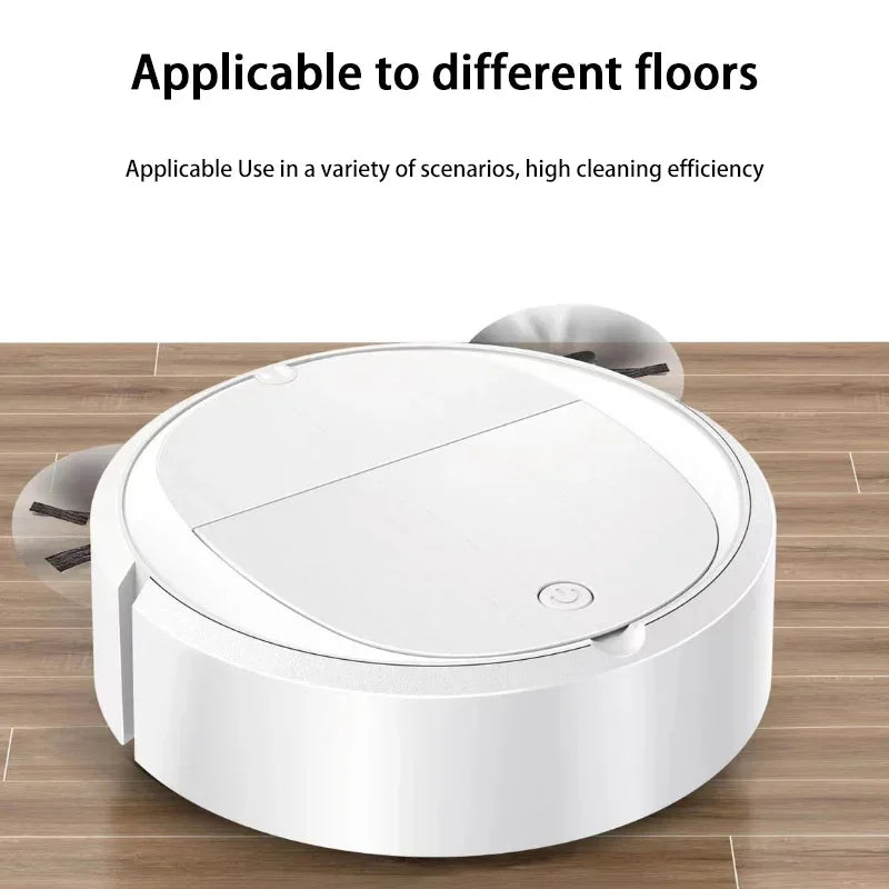 Automatische robotstofzuiger met lange batterijduur, draagbare mini-huishoudstofzuiger, USB-oplaadbaar, 3-in-1 nat en droog veegapparaat
