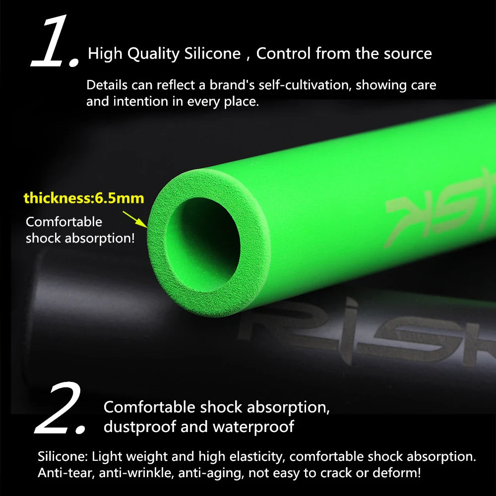 RISK Ultralight Anti-skid Soft Bike Handlebar Grips for BMX MTB Cycling Accessories - Non-slip Bicycle Grips Handle Cuffs Cover