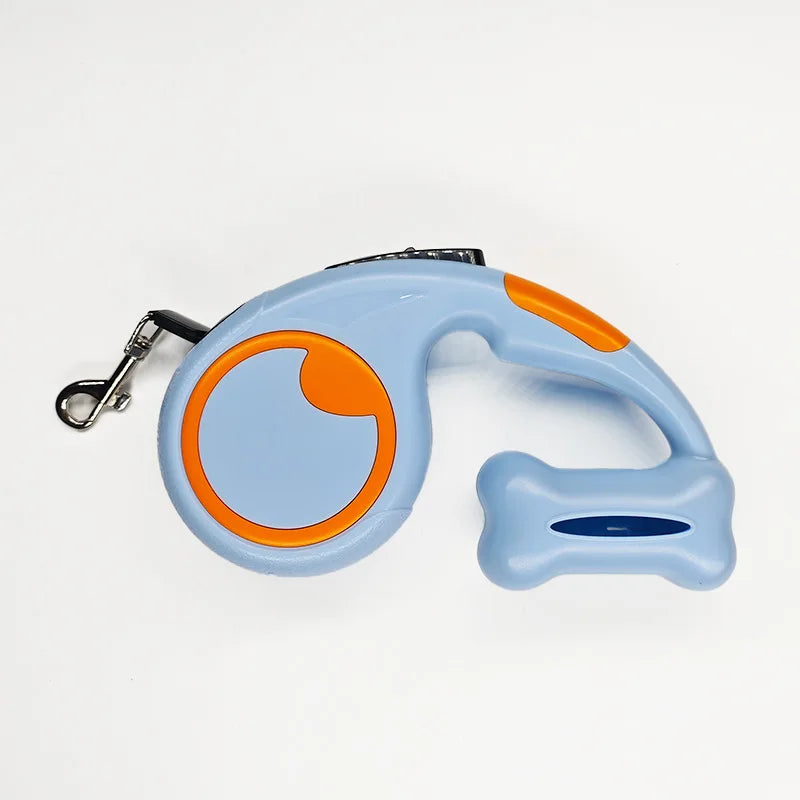 300cm/118.1in Automatic Retractable Dog Leash Pet Leash for Small Medium Dogs Outdoor Puppy Lead with Pet Waste Bag Dispenser