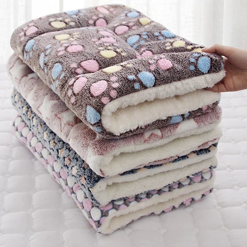 Soft Dog Bed Winter Warm Dog Sleeping Mat Thickened Pet Mat for Small Medium Large Dogs Cute Print Pet Blanket Pet Supplies