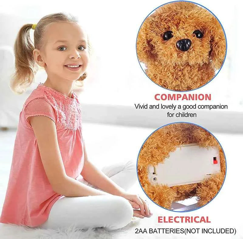 Electronic Puppy Plush Toy - Interactive Barking and Wagging Tail Plush Dog Toy for Kids, Perfect Gift for Boys and Girls