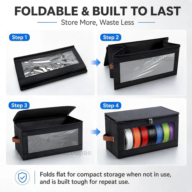 3D Printer Filament Storage Containers Non Woven Printer Filament Toy Storage Box Visible Dustproof Sorting Storage Bag