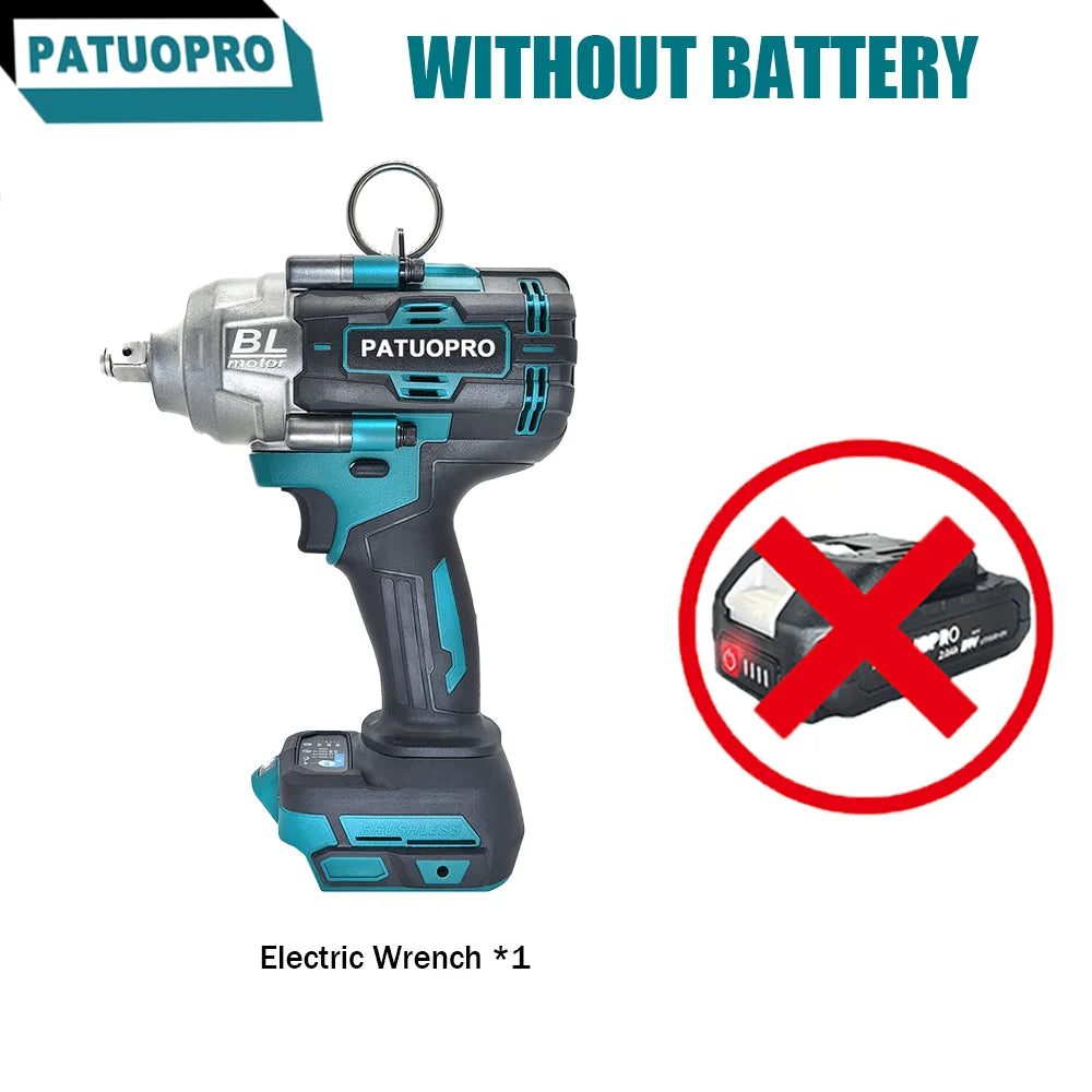 2000 Nm Koppel Borstelloze Elektrische Slagmoersleutel Draadloze Oplaadbare Moersleutel voor autoreparatie Elektrisch gereedschap voor Makita 18V-accu