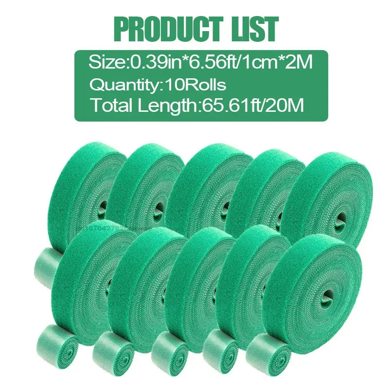 Garden Tape Nylon Cable Tie for Plants Flowers Growing Climbing Reusable Plant Support Hook-and-loop Fastener Garden Accessories