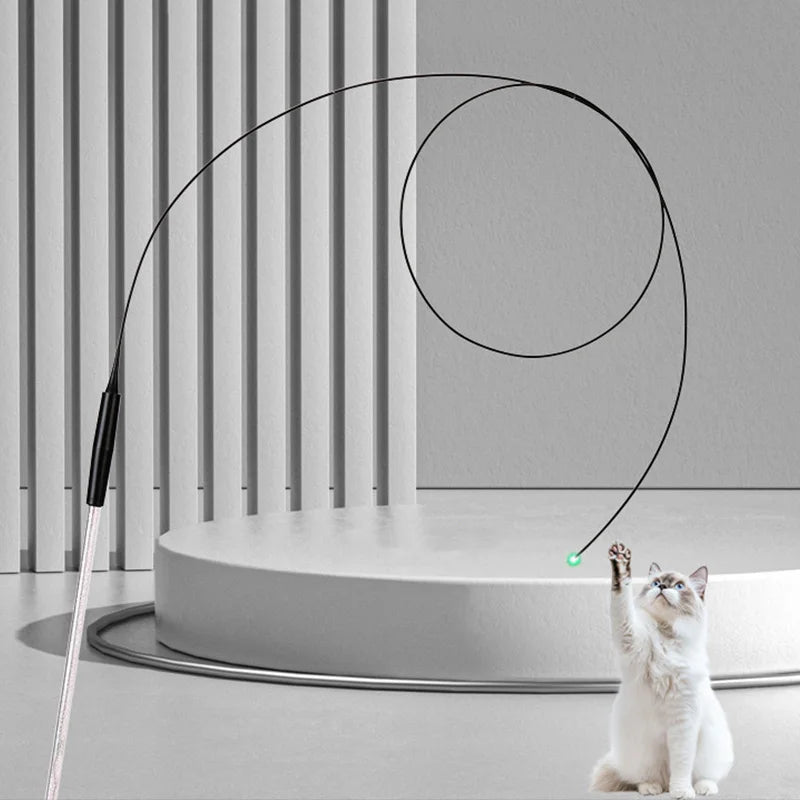 LED Interactive Cat Teaser Wand Funny Cat Stick Toys Pet Boredom Relief Toys for Cats Cat Wand Toy Pet Supplies