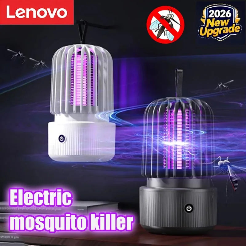 Lenovo New Mosquito Killer Lamp Blue UV Light Attract Electric Shock 2-in-1 Bug Zapper 1200mAh Rechargeable For Patio Travel New