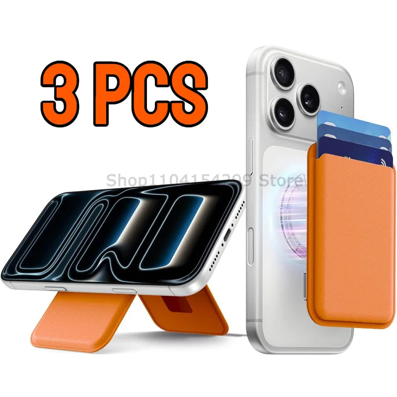 Magnetic Wallet Card Holder Leather Case Hide Stand Case for Magsafe for IPhone 15PM 14 13 ProMax Plus Wallet Back Pocket Covers