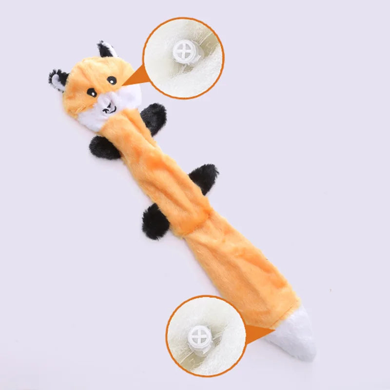 Plush Pet Dog Toy Interactive Animal-shaped Dog Squeak Toys Bite-Resistant Pet Toys for Small Medium Dogs Pet Supplies