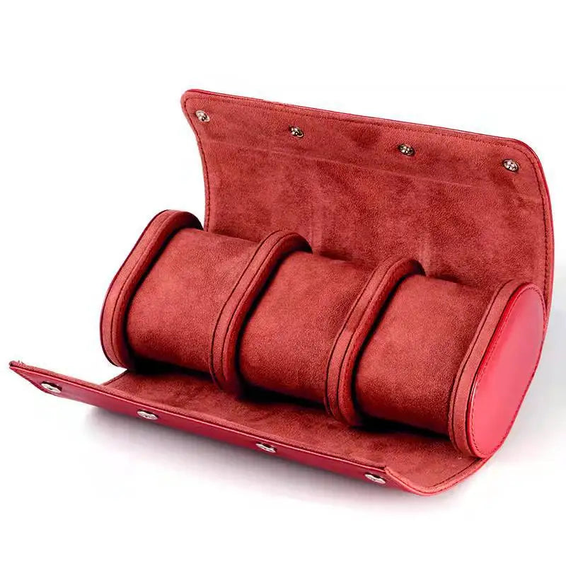 Watch Case Travel Organizer - Watch Roll Case - 3 Watch Case Display Storage for Men - Watches Accessory Gift