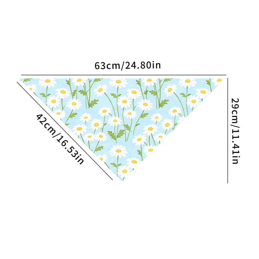 1/3 PCs Pet Dog Bandana Cute Flower Print Dog Cat Neck Wear Scarf Pet Dress Up Bandanas in Spring Dog Accessories
