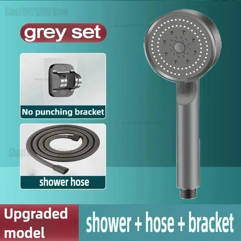Shower Head with 5 Spray Modes, Adjustable Handheld Showerhead High-Pressure Water Saving Nozzle for Bathroom Plastic Material