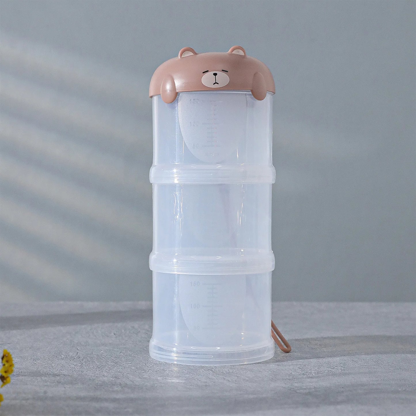 3 Layers Pet Food Storage Container Outdoor Portable Dog Food Dispensing Tank Transparent Sealed Food Storage Jar with Scale