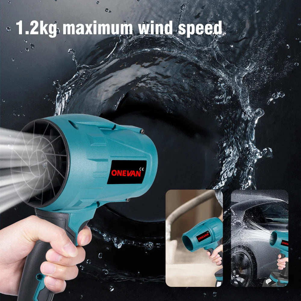2000W Borstelloze Elektrische Turboblower 200M/S Luchtblazer Krachtige Autodroger Handheld Stofblaasgereedschap voor Makita 18V Accu Pin