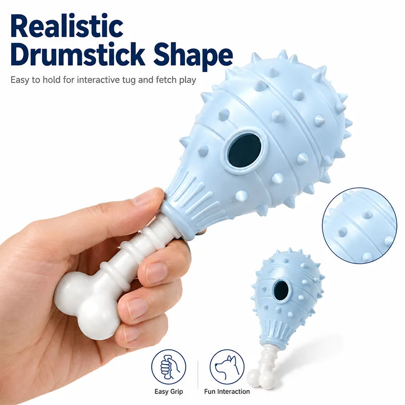 Dog Treat Dispensing Toy TPR Chicken Leg Chew Toy Dental Cleaning Bite Resistant Puppy Interactive Feeder Toy Pet Supplies