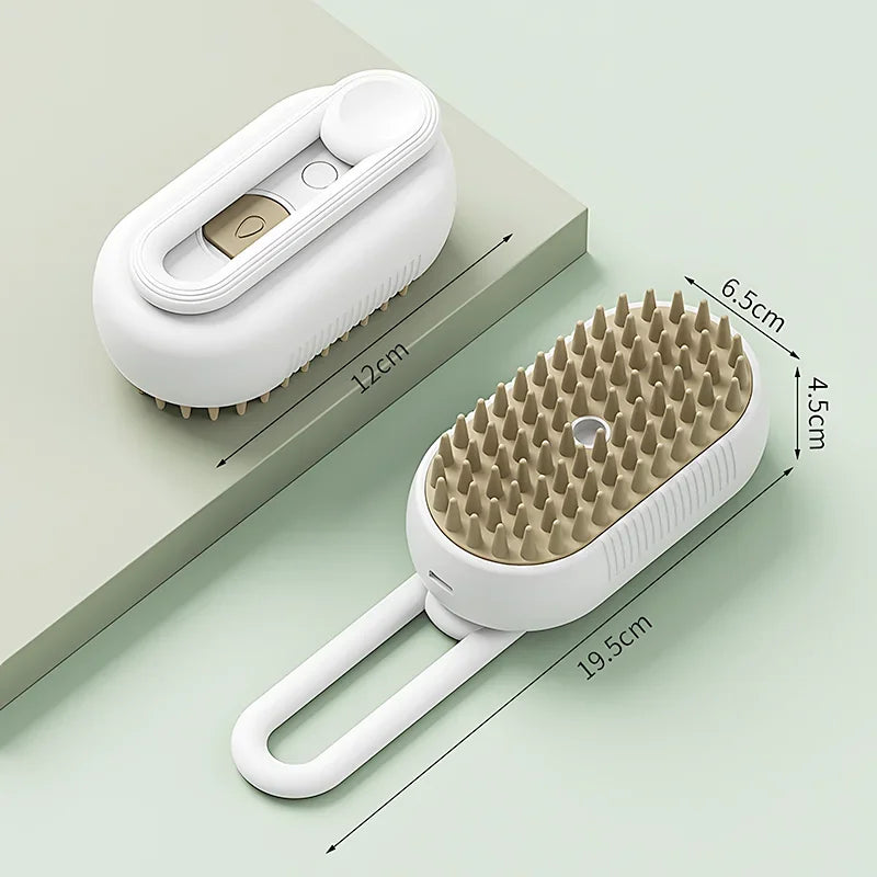 3in1 Steam Brush Steam Cats Comb Water Steam Cat Brush Electric Spray Hair Brushes Cats Massage Grooming  Hair Removal Comb