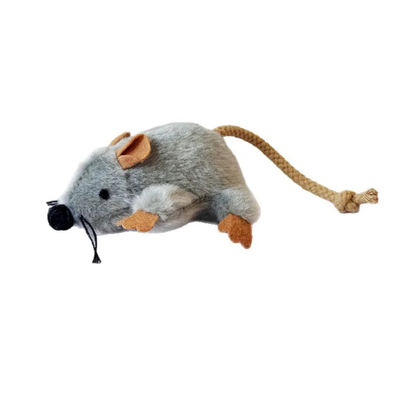 Interactive Cat Mouse Toy Plush Pet Simulation Mouse Toys For Cats Bite Resistance Kitten Toys Cat Playing Toy Cat Accessories
