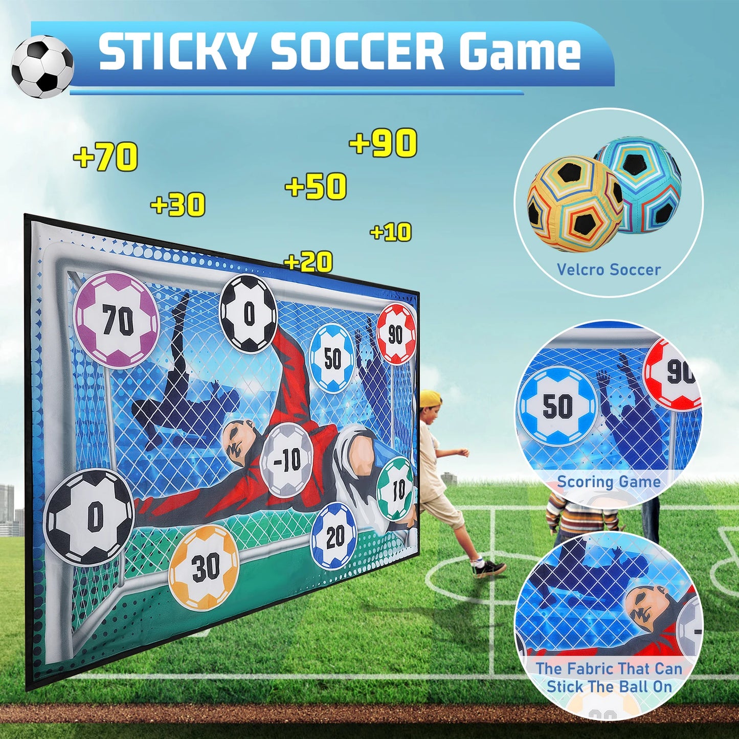 VATOS Football Game Set for Kids - Indoor Outdoor Soccer Training Toys for Ages 3-8 - Quality Shopping Centre