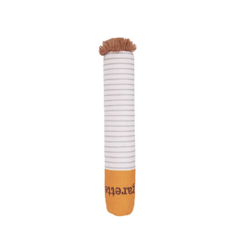 Funny Dog Squeaky Cigar Toy Interactive Imitation Cigar Pet Chew Toy for Small Medium Dogs Plush Dog Toy Set Pet Supplies