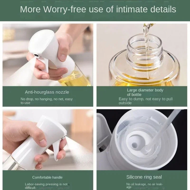 200ml 300ml 500ml Oil Spray Bottle Kitchen Cooking Olive Oil Dispenser Camping BBQ Baking Vinegar Soy Sauce Sprayer Containers
