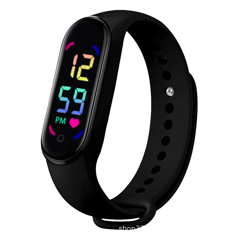 Montre connectée Lenovo avec bracelet anti-moustique à ultrasons, écran tactile LED et lumière dégradée colorée pour enfants en extérieur
