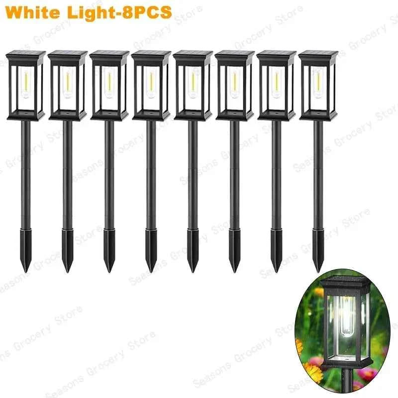 Waterproof LED Solar Lights for Garden Yard Driveway - Automatic Pathway Lighting Outdoor Landscape Lighting Auto On/Off at Dusk