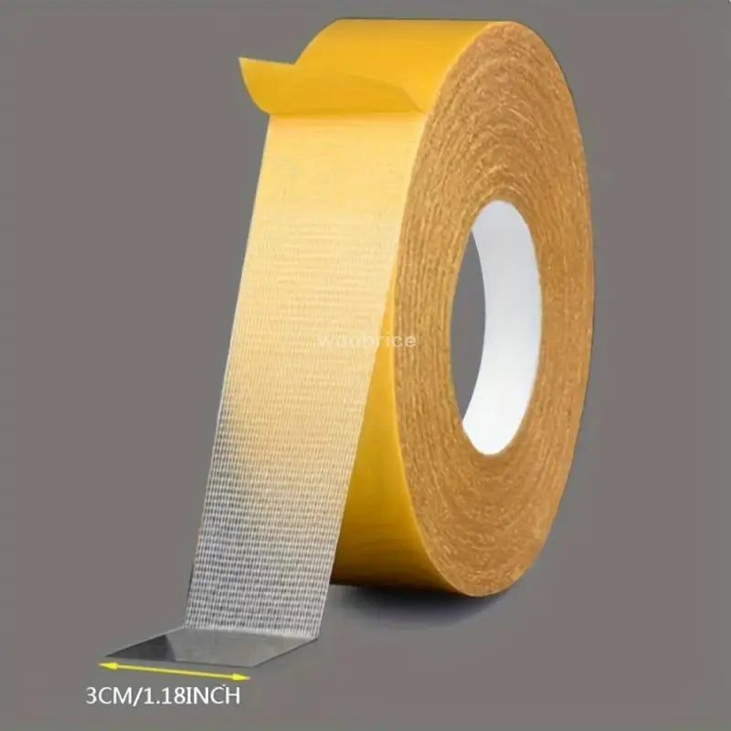 Super Thin Strong Fixation Double Sided Adhesive Tape Heavy Duty Translucent Mesh Waterproof Traceless Powerful Grid Carpet Tape
