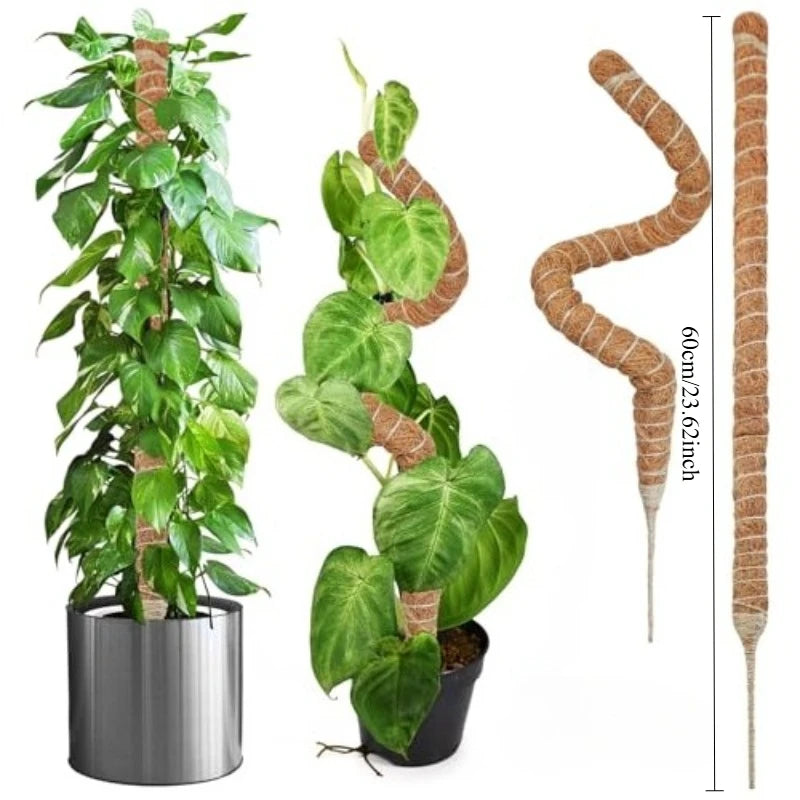 Bendable Moss Pole for Plants Coconut Palm Fiber Monstera Plant Support Handmade Coco Climbing DIY Garden Accessories