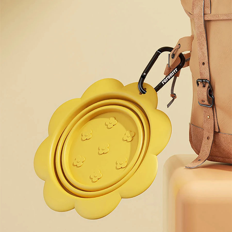 350ml Collapsible Dog Bowl Portable ilicone Pet Dog Travel Bowl Puppy Drinking Bowl Pet Food Container Dog Accessories
