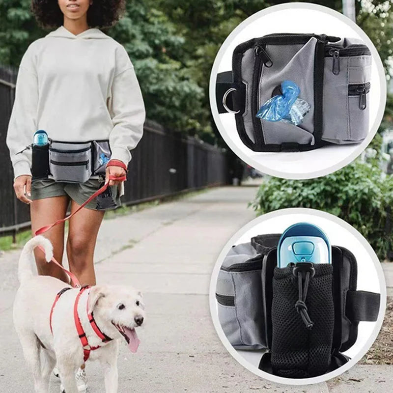 Multifunction Dog Training Waist Bag Towable Dog Treat Bag With D Ring Large Capacity Dog Treat Pouch for Training Outdoor