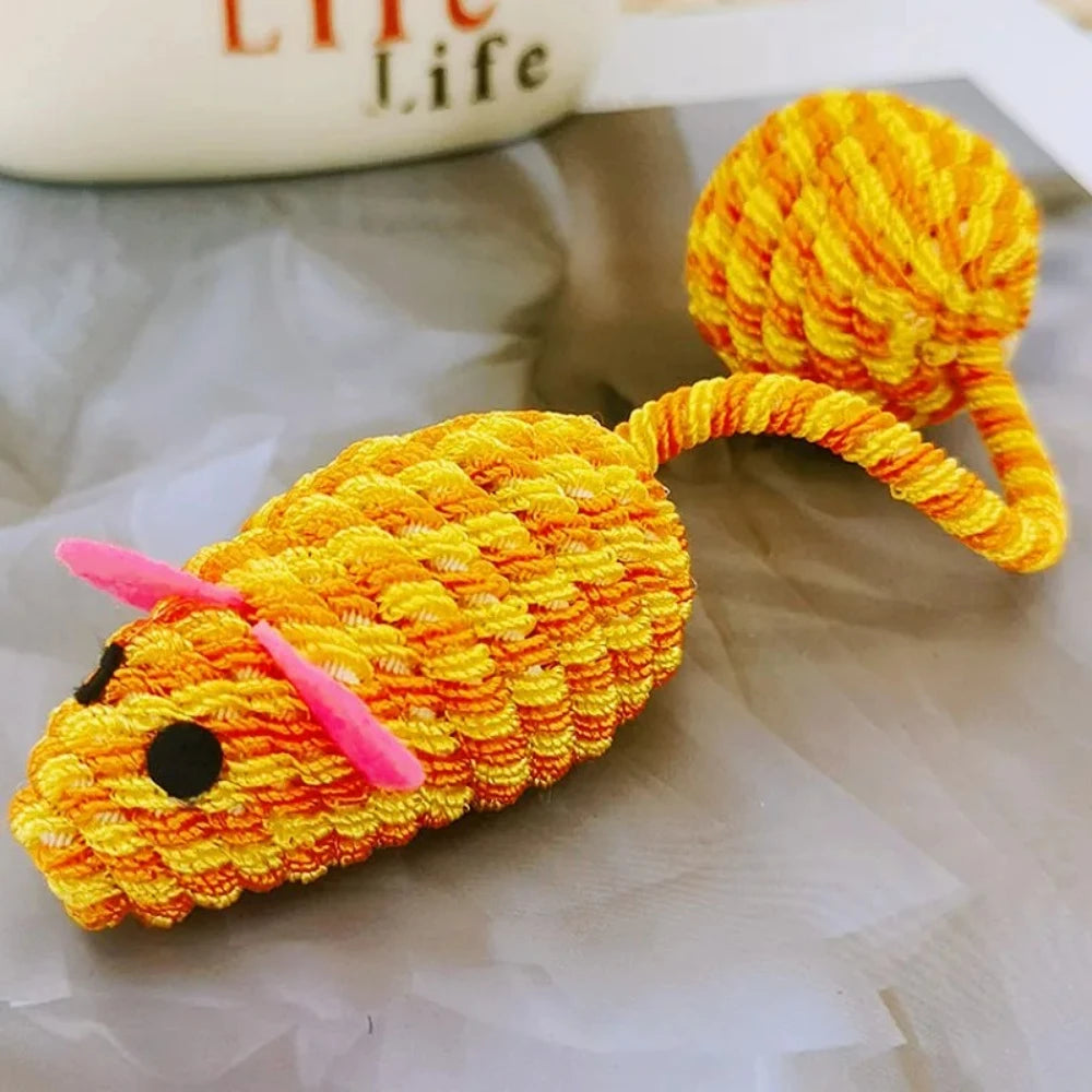 1 pièce/2 pièces Jouet pour chat souris Jouets pour chat cordes interactives balles jouets pour chats souris sonore taquinerie jouet pour chats avec fournitures pour animaux