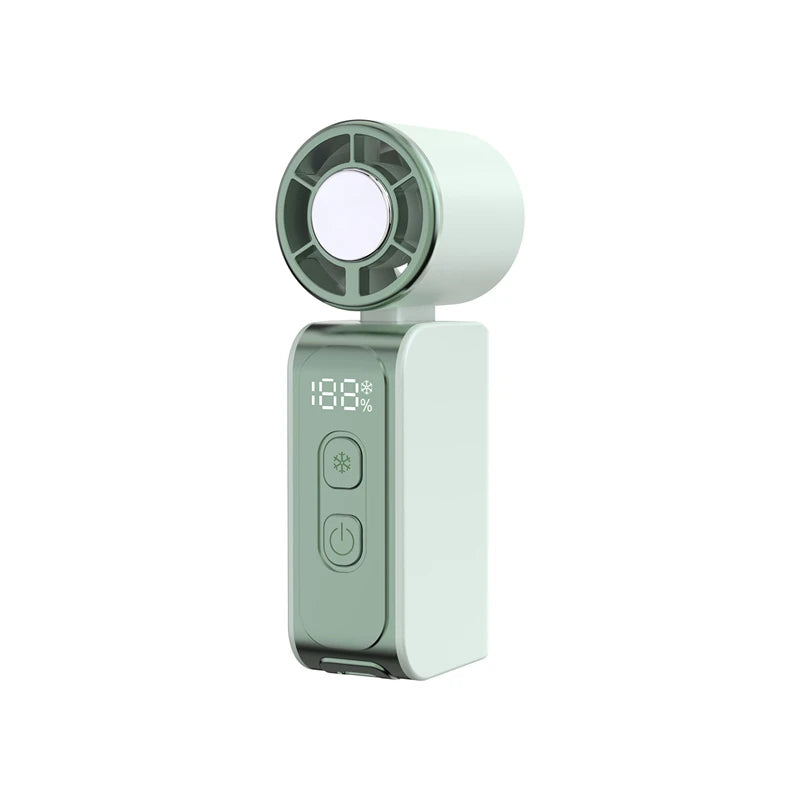 Mini ventilateur portable Lenovo Summer Ice Pack Turbo Cooling, ventilateur à main extérieur avec écran d'affichage intelligent