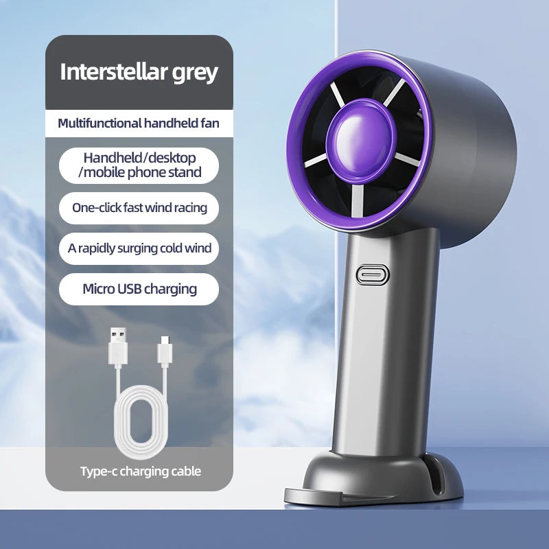 Lenovo Mini Handventilator USB Snellaadbaar Draagbare Luchtkoeler Stille Persoonlijke Hogesnelheidsventilator voor Reizen en Buitenactiviteiten
