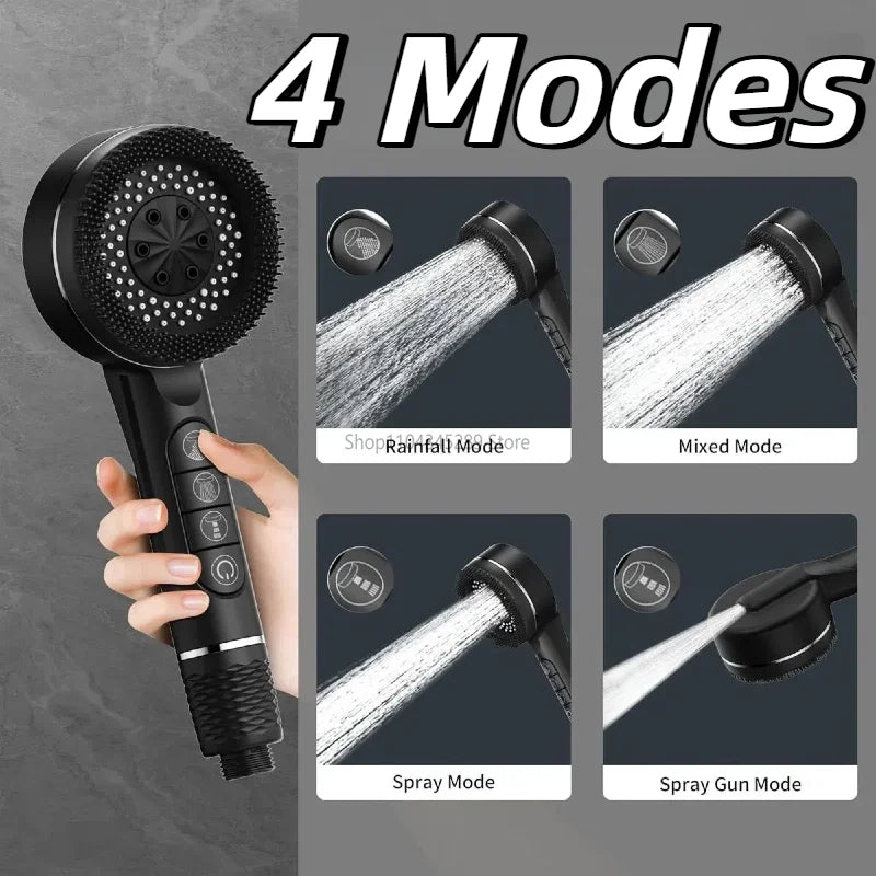 Showers for Bathroom Shower Head 4-Mode Adjustable High Pressurized Filter Shower Head Massage Shower Phone Bathroom Accessories