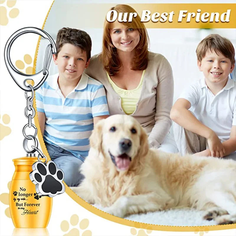 Pet Urn Keychain Dogs Ashes Keepsake Pet Hair Storage Jar Souvenir for Rabbit Kitty Bunny Dogs Pet Supplies