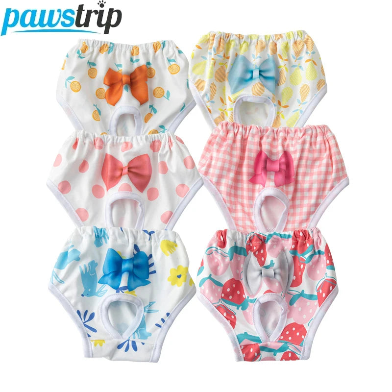 Reusable Female Dog Diapers Warps Washable Dog Physiological Pants Breathable Pet Menstruation Pants for Small Dogs Pet Supplies