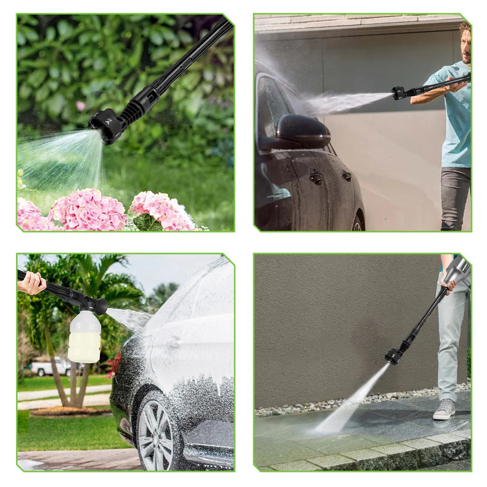 NEWBENY 3500W 200Bar Brushless High Pressure Car Water Gun Cordless Electric Spray Gun Garden Tool For Makita 18V Battery Pin