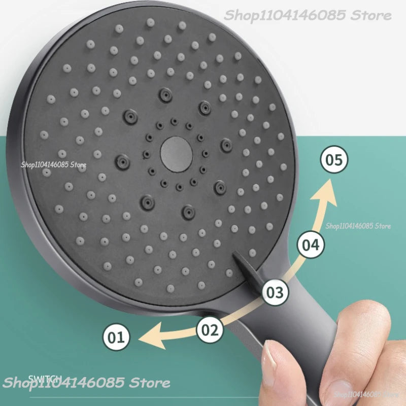 Bathroom Sprayer Shower Head Water Saving Handheld Rain Shower Head Adjustable 5 Modes Shower Bath Head Bathroom Accessories