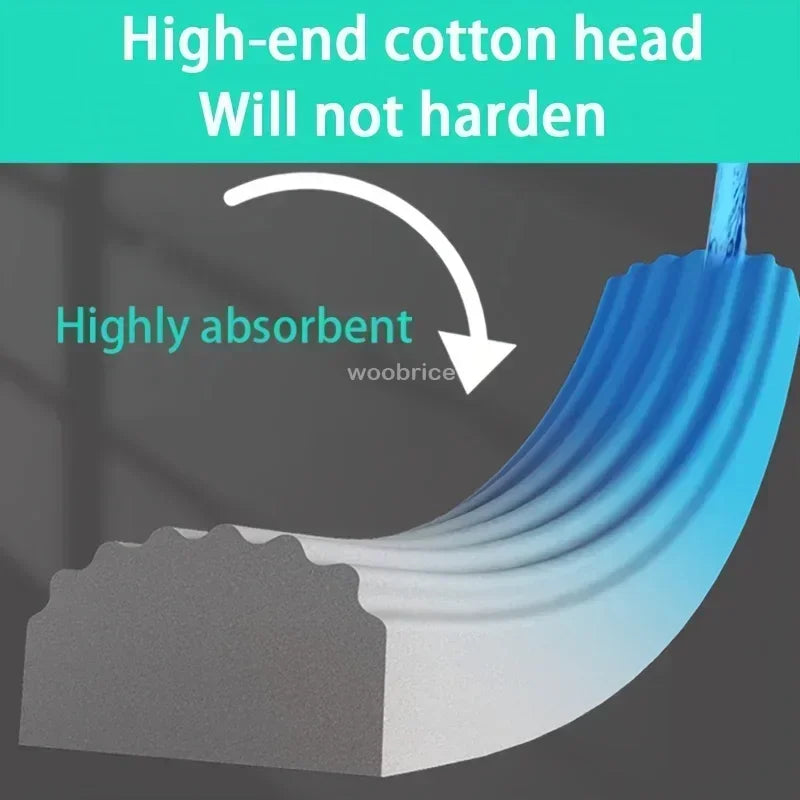 Mini Cleaning Powerful Squeeze Mop Folding Home Cleaning Mops with Self-squeezing Floor Washing Mops Desk Window Car Clean Tools