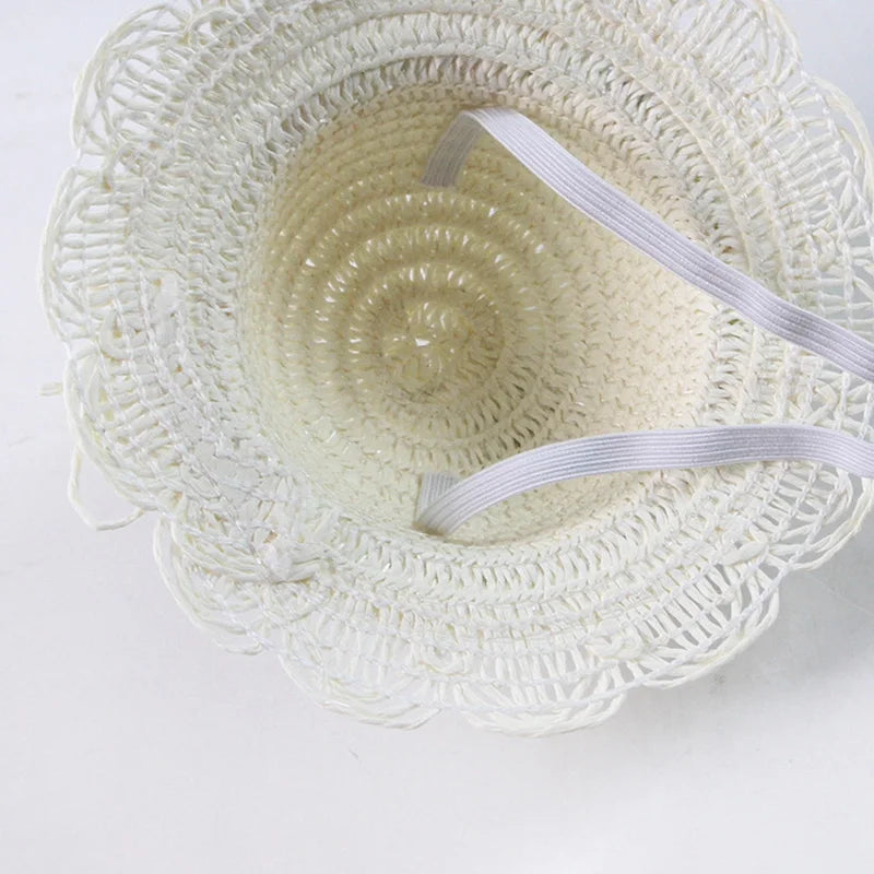 Cute Pet Straw Hat for Cats Small Dogs Adjustable Cat Princess Hat Summer Puppy Sun Hat Outdoor Cute Kitten Headwear Pet Supply