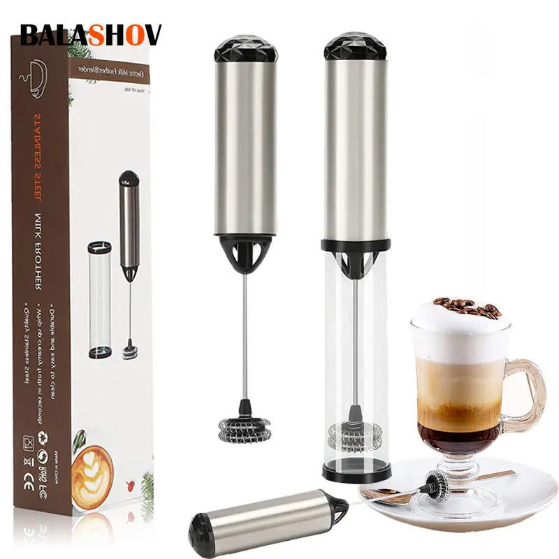 Electric Milk Frother Portable Handheld Mini Coffee Foamer Maker Kitchen Blender Egg Beater Cappuccino Cream Mix Whisk Tools