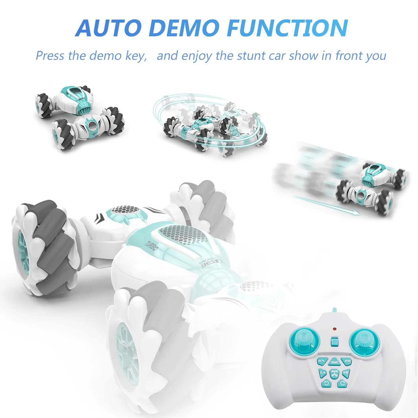 S-012 RC Stunt Car Remote Control Watch Gesture Sensor Deformable Electric Toy 2.4GHz 4WD 360°Rotation Off-road Vehicle Gift