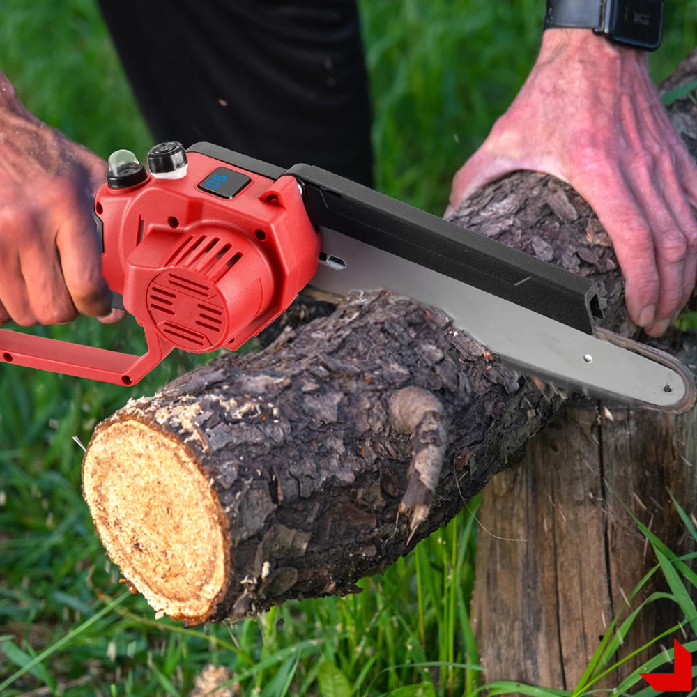 ONEVAN 8 inch borstelloze elektrische kettingzaag accu 4500W snoeizaag zonder snoer tuingereedschap voor Makita 18V accu aansluiting