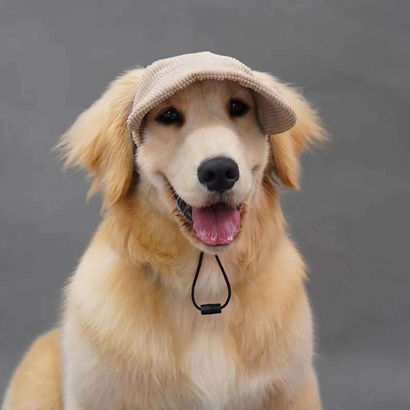 Adjustable Dog Baseball Cap Outdoor Sports Hat Soft Breathable Pet Sun Hat with Ear Holes Dog Parent-Child Hat Hiking