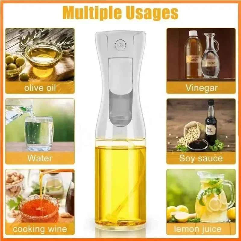 200/300/500ml Oil Spray Bottle Kitchen BBQ Cooking Dispenser Camping Baking Empty Vinegar Soy Sauce Sprayer Seasoning Containers