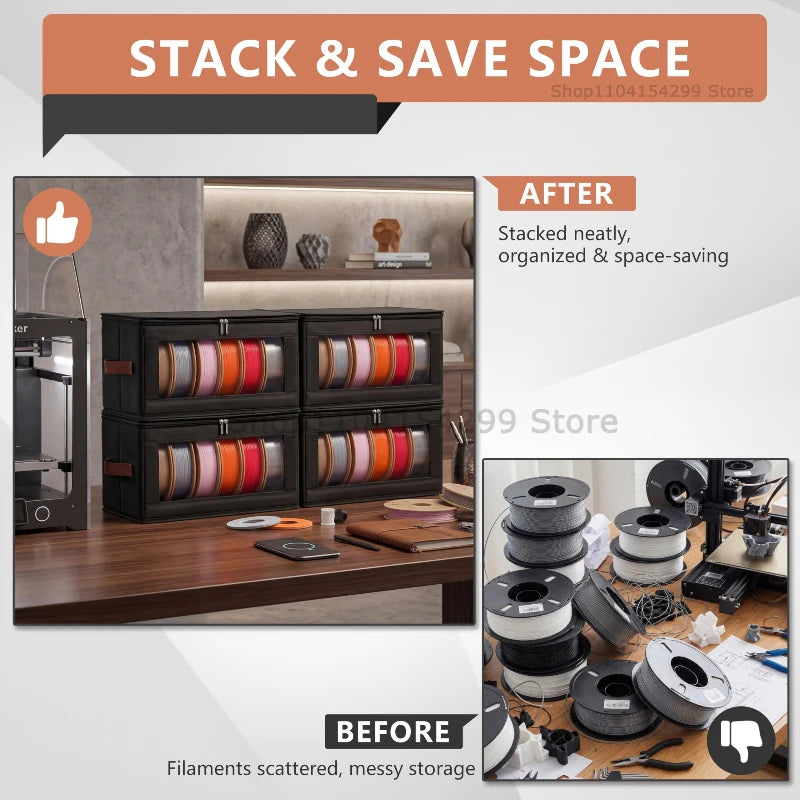 Filament Storage Bag - 3D Printer Filament Storage Containers, 3D Printing Accessories Holder Rack for Home, Office Workshop