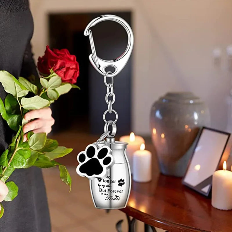 Pet Urn Keychain Dogs Ashes Keepsake Pet Hair Storage Jar Souvenir for Rabbit Kitty Bunny Dogs Pet Supplies